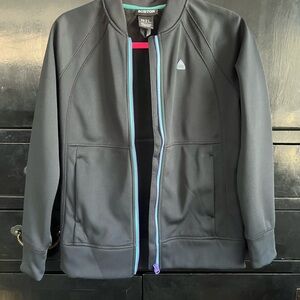 Burton Black Jacket with Aqua Zipper